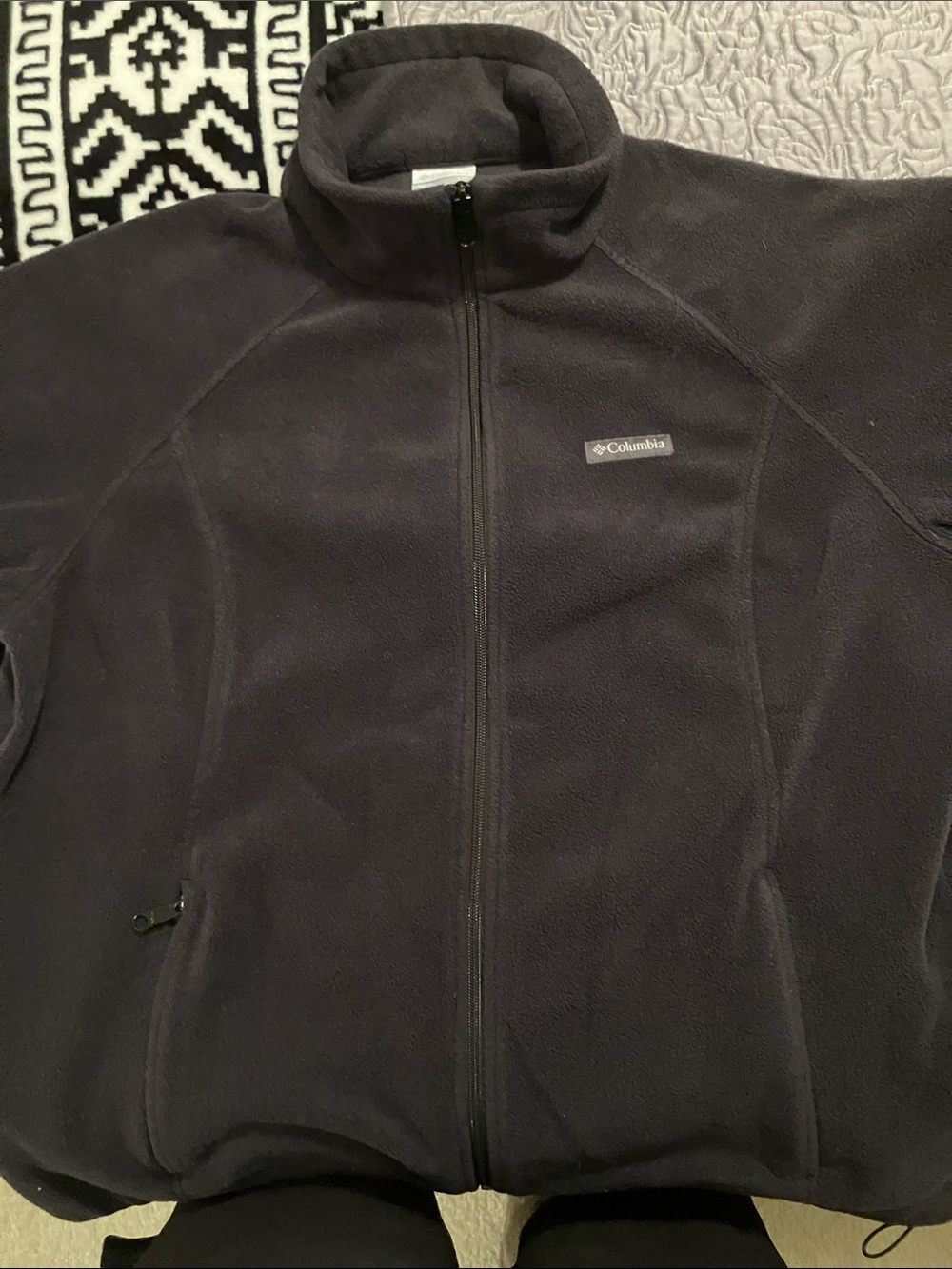 Columbia Women’s Black Full-Zip Fleece Jacket with Stand Collar